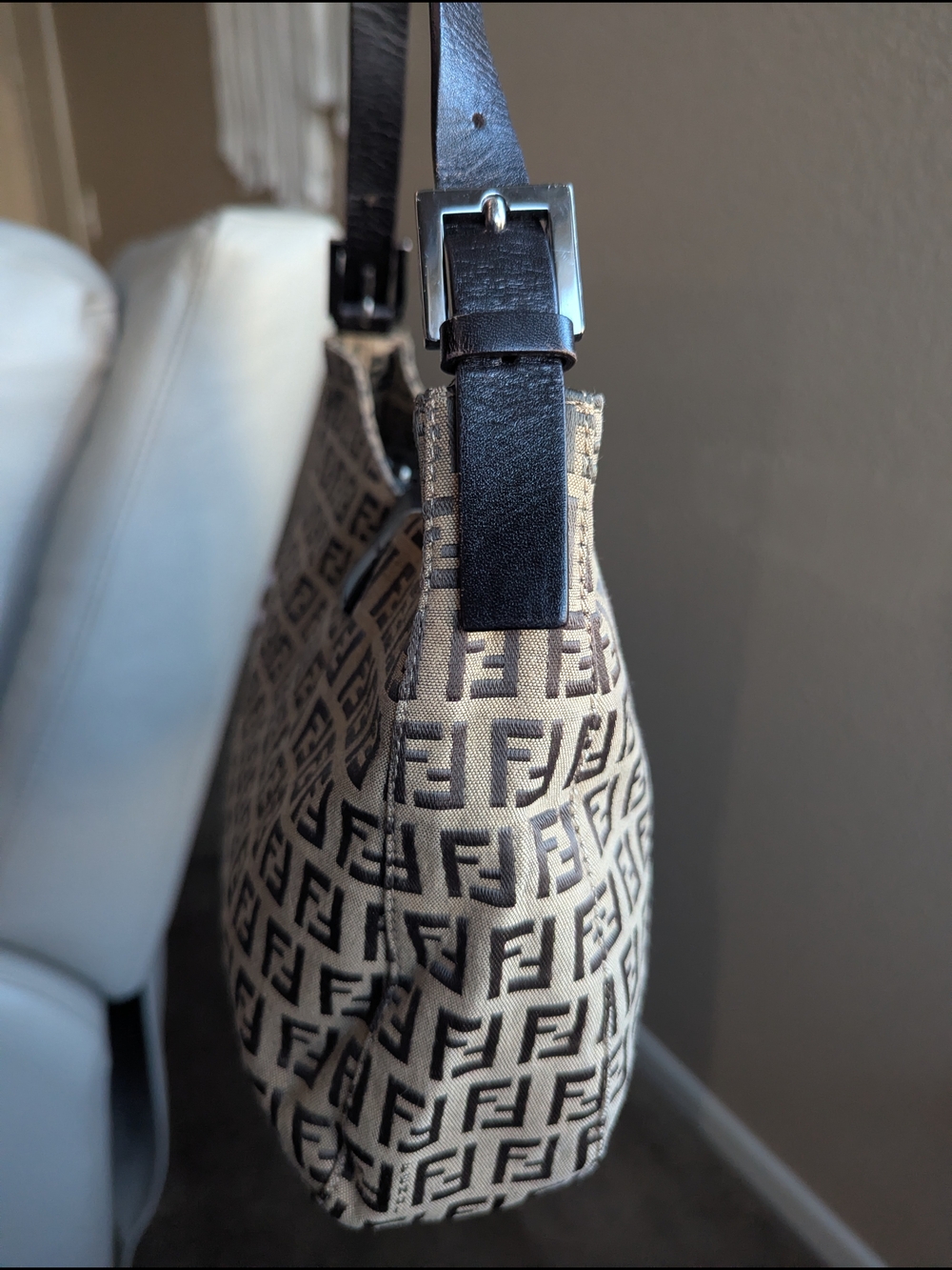 Fendi Zucchino Mamma Baguette Hobo Bag - Picture 4 of 13